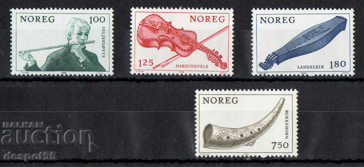 1978. Norvegia. Instrumente muzicale.