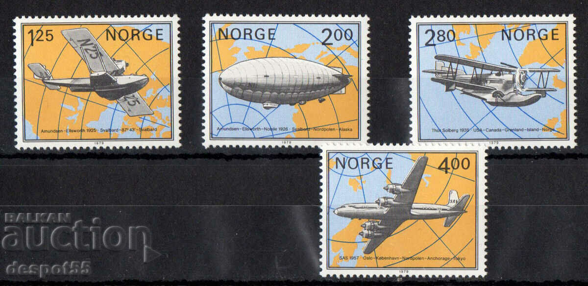 1979. Νορβηγία. Φιλοτελική Έκθεση, NORWEX '80. αεροπλάνα.