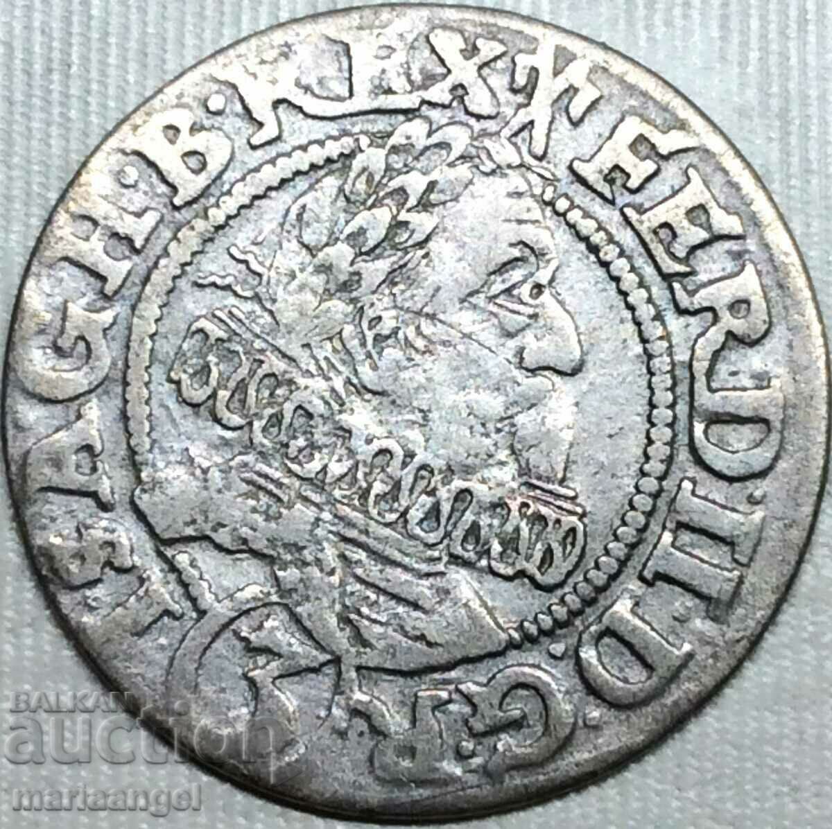 Австрия 3 кройцера 1620 Фердинанд II Бреслау 21мм сребро