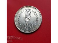 Френски Нови Хебриди-100 франка 1966-сребърна и рядка