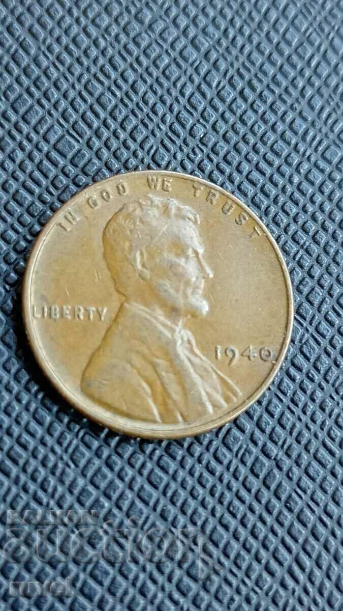 USA 1 cent 1940 USA 1 cent 1940