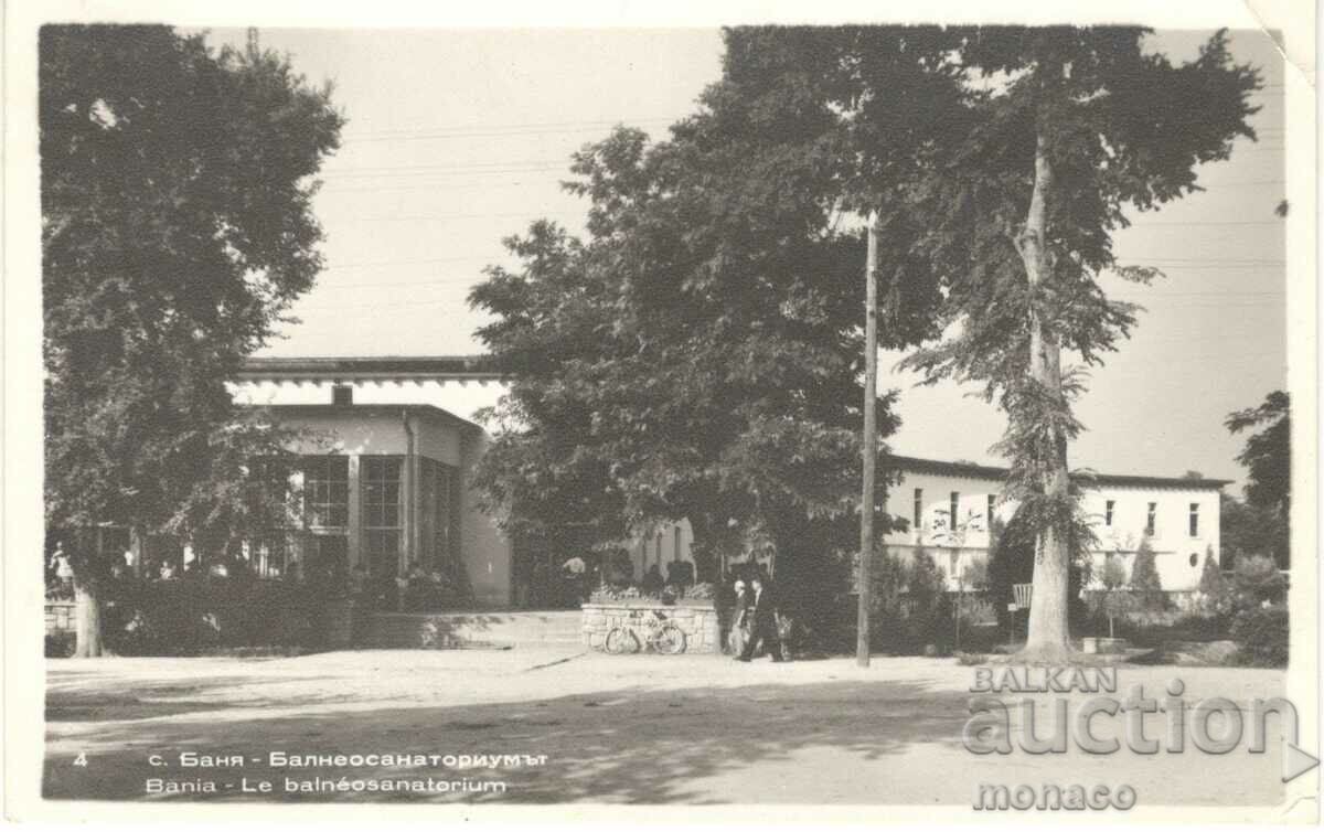 Old postcard - Banya village, Karlovsko - balneosanatorium