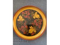 Khokhloma-Beautiful hand painted plate-USSR-2