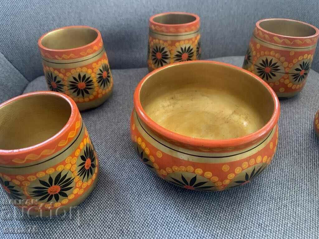Delivery of Khokhloma-Beautiful hand-painted service-USSR-2 Delivery of Khokhloma-Beautiful hand-painted service-USSR-2