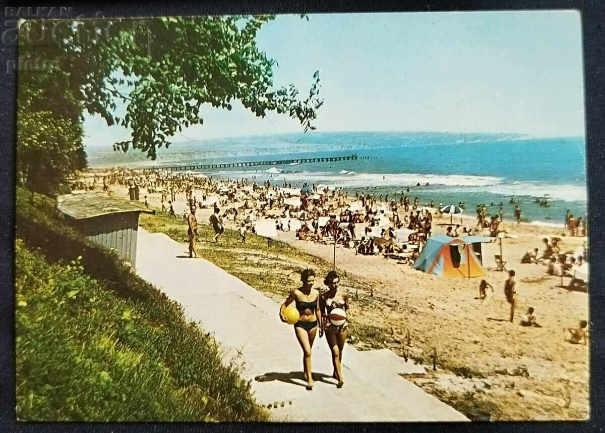 България Пощенска картичка ОБЗОР-плажът Obzor-la plage Ob...