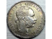 Austria 1 Florin 1879 UNC Patina Argint