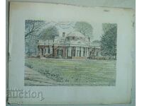 Desen grafic „Monticello Estate of Thomas Jefferson”