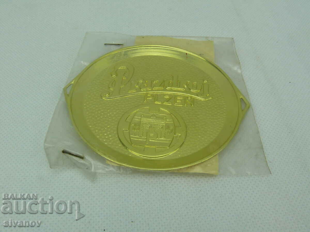 Interesting old Prazdroj Plzen Beer Coaster #2232 with price 9.99 BGN | € 5.11
