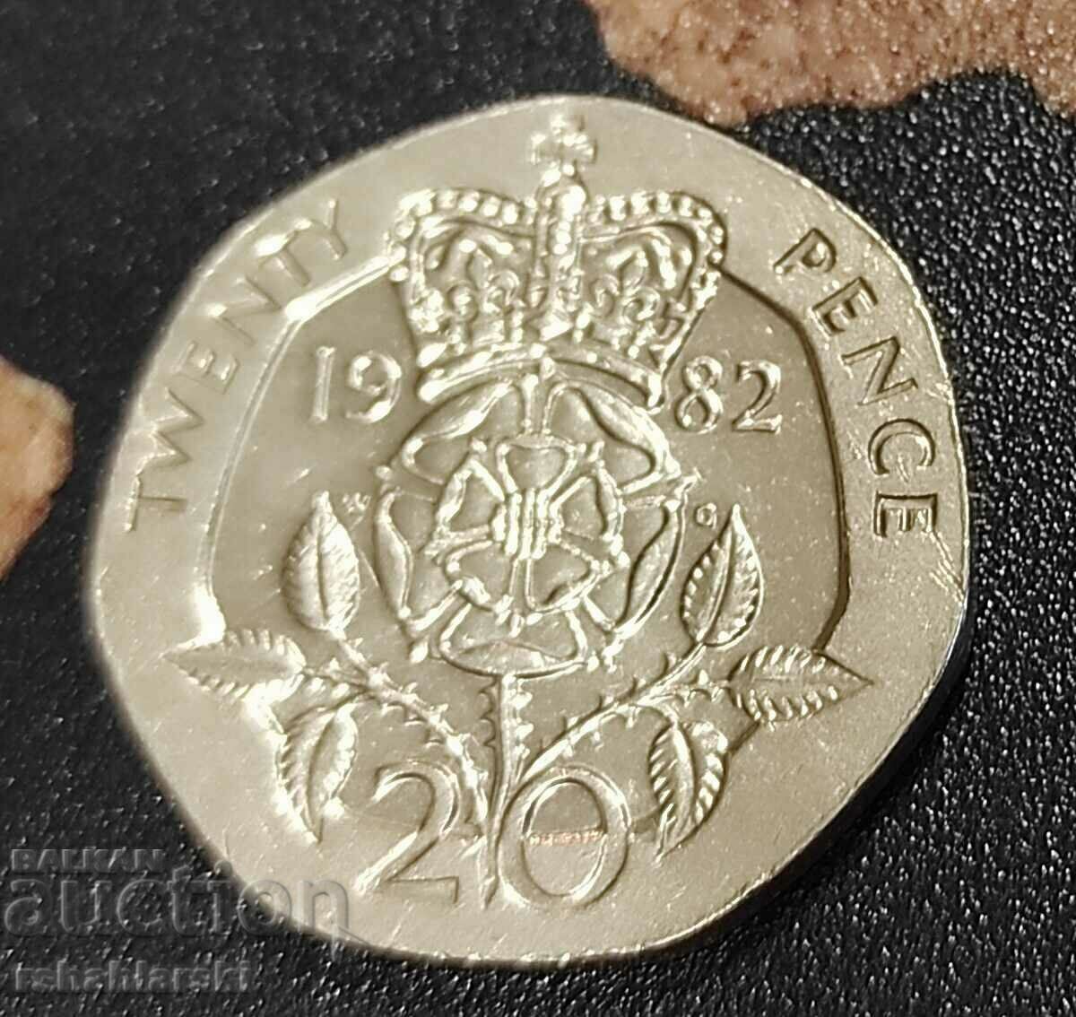 Marea Britanie 20 pence, 1982