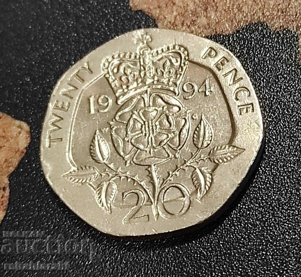 Marea Britanie 20 pence, 1994