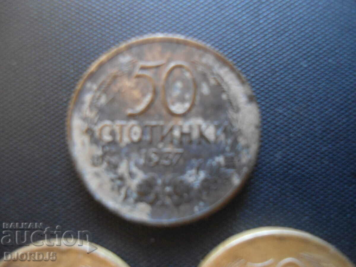 Delivery of 50 cents 1937, 3 pieces Delivery of 50 cents 1937, 3 pieces