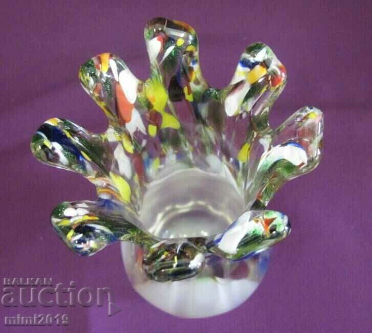 Auction  Vintich Murano Crystal Glass Massive Vase