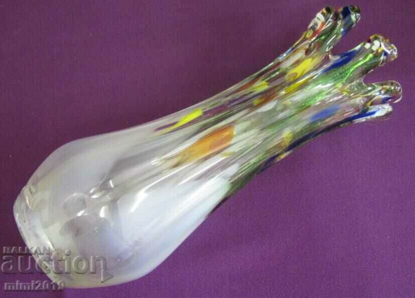 Delivery of Vintich Murano Crystal Glass Massive Vase