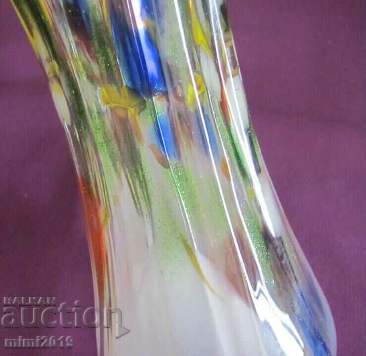 Vintich Murano Crystal Glass Massive Vase - 5