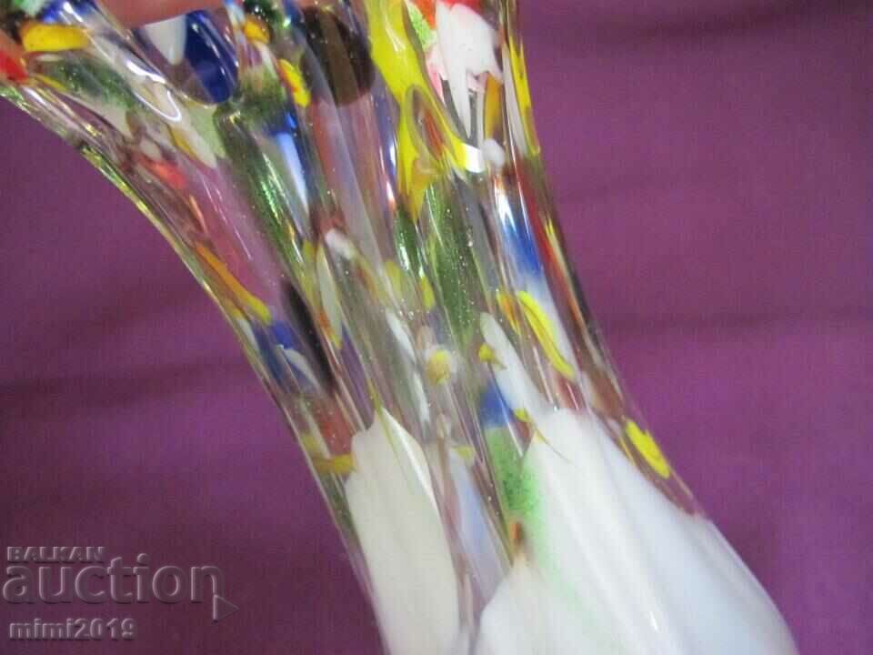 Vintich Murano Crystal Glass Massive Vase - 6