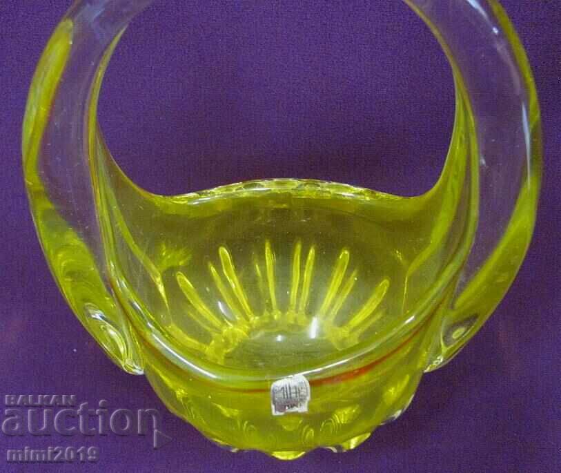 Livrarea Vintich Crystal Glass Bonbonniera Fruitiera Cos Livrarea Vintich Crystal Glass Bonbonniera Fruitiera Cos