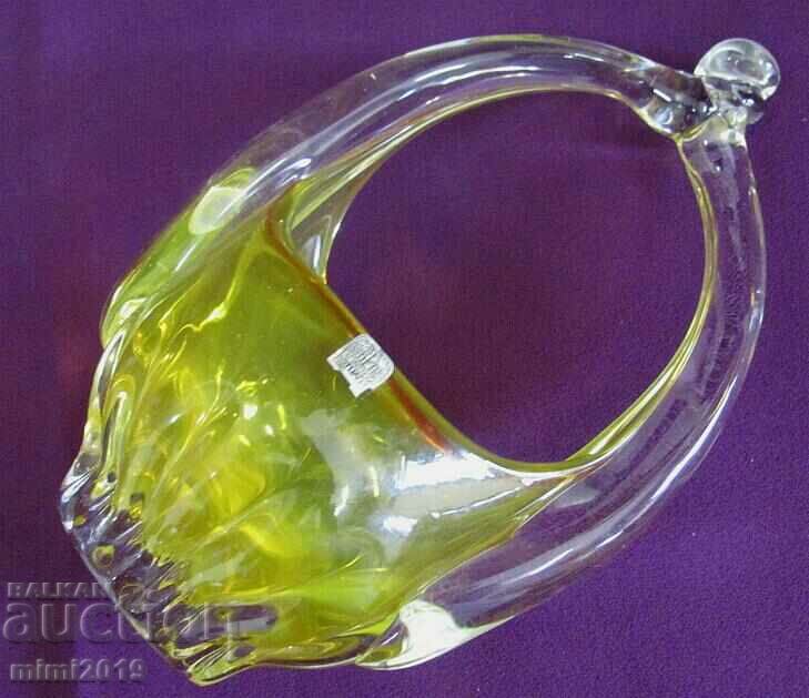 Vintich Crystal Glass Bonbonniera Fruitiera Cos - 5 Vintich Crystal Glass Bonbonniera Fruitiera Cos - 5