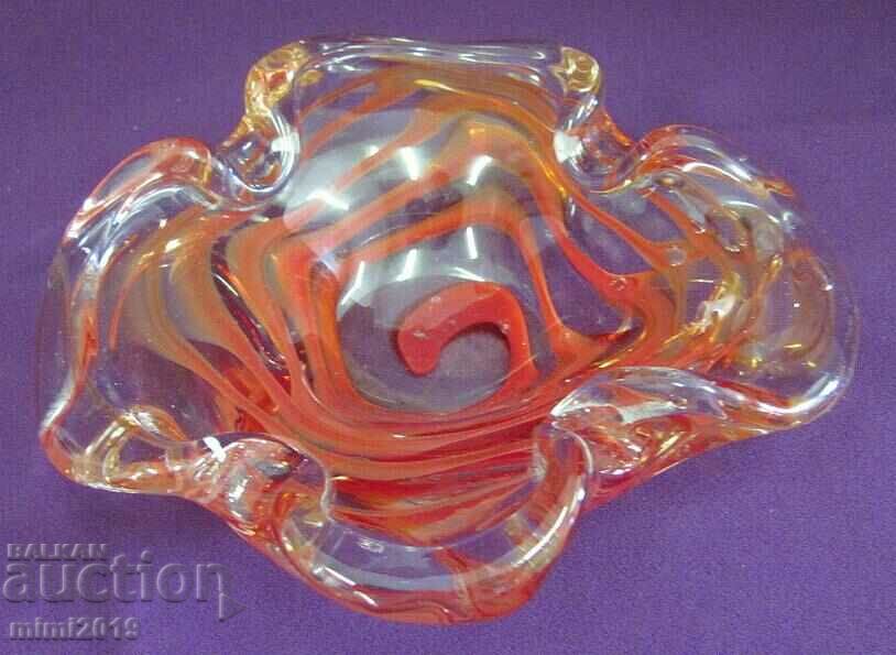 Vintich Crystal Glass Ashtray