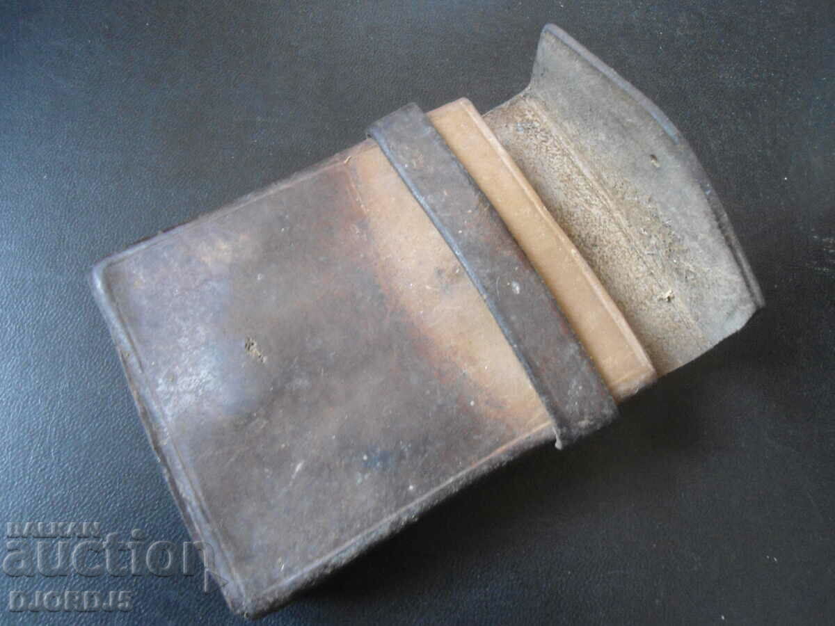Auction  Old leather bag, genuine leather