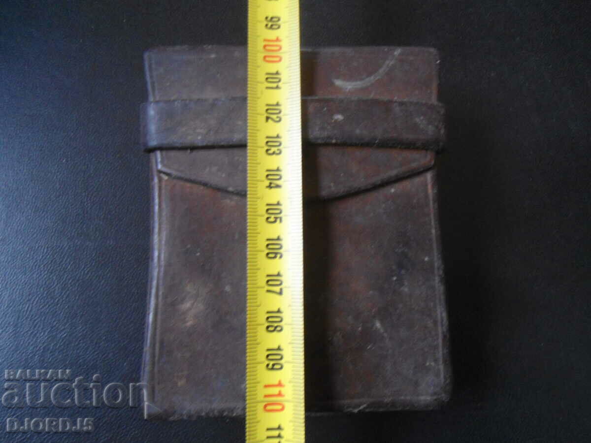 Old leather bag, genuine leather - 5