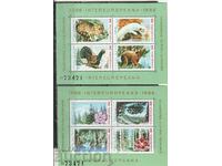 Romania 1986 INTEREUROPE flora, fauna Mi. no. bl. 223,224