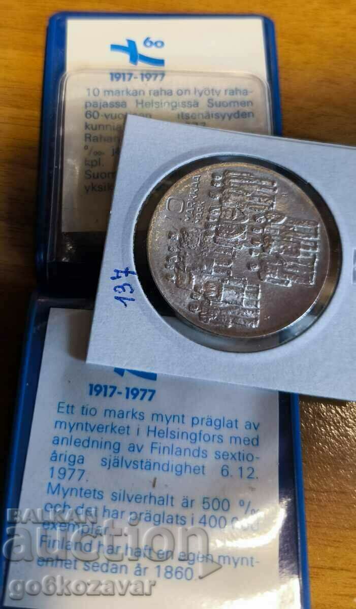 Delivery of Finland 10 stamps 1977 Silver ! Small print run! UNC Proof! Delivery of Finland 10 stamps 1977 Silver ! Small print run! UNC Proof!
