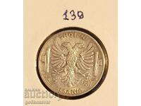 Albania 5 lek 1939 Argint! Moneda de top UNC!