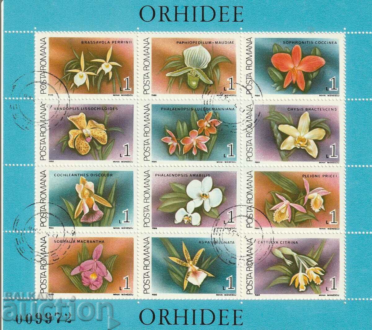 Romania 1988 ORHIDEE - distrus Mi.Nr.bl.248
