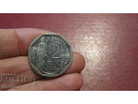 2 франка Луи Пастьор 1995 год - юбилейна