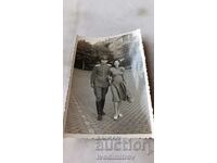 Photo Sofia Officer and woman on a walk 1959