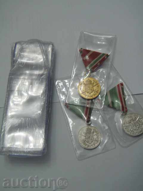 Transparent packages for medals/orders 55/115 mm - 50 pcs./pack.