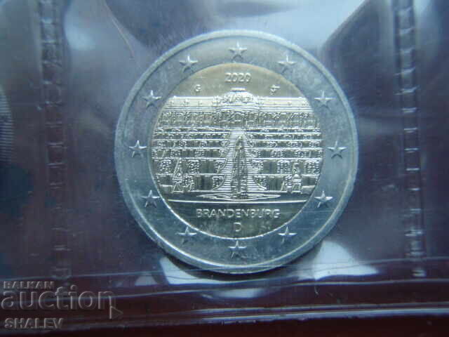 Δημοπρασία 2 Euro 2020 Γερμανία A, D, F, G, J "Brandenburg" - Unc 2 ευρώ