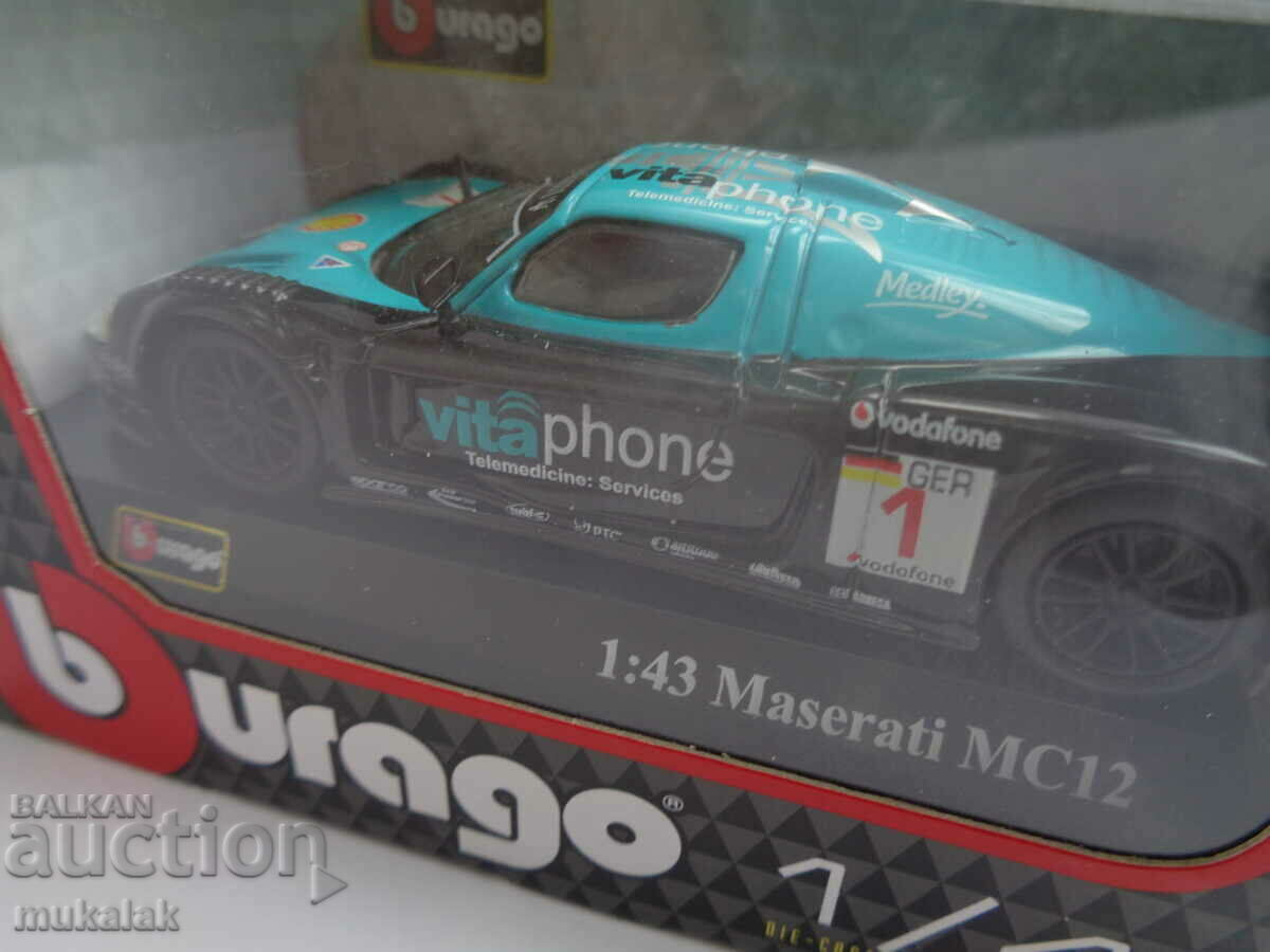 Auction 1:43 BBURAGO MASERATI MC 12 CAR TOY MODEL Auction 1:43 BBURAGO MASERATI MC 12 CAR TOY MODEL