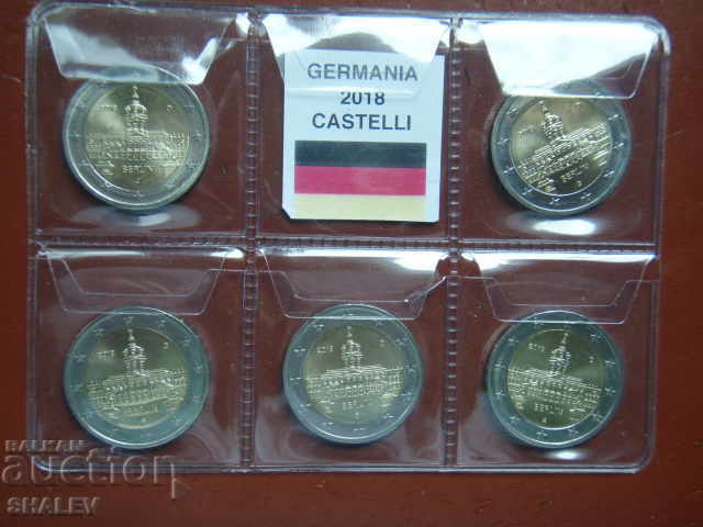 2 Euro 2018 Germany (A, D, F, G, J) "Berlin" - Unc