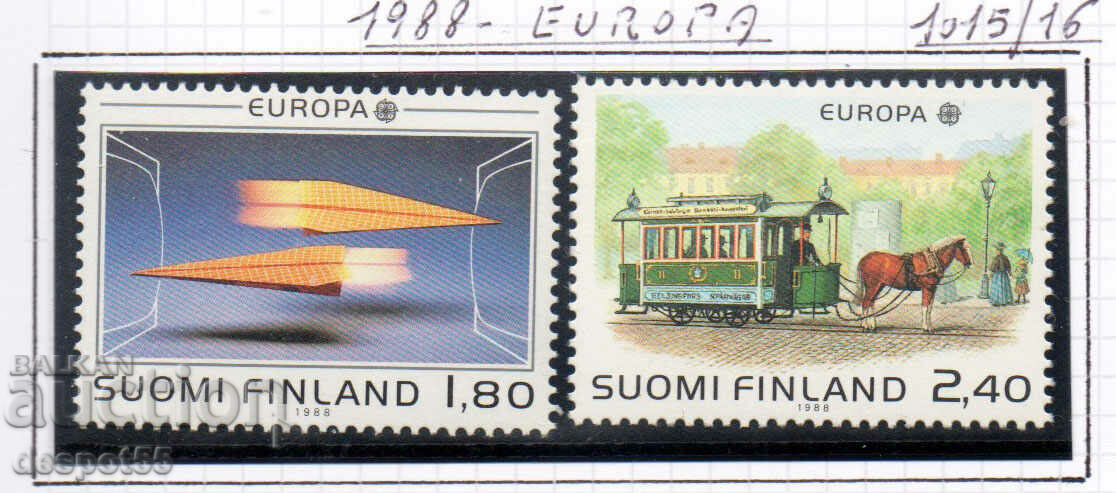 1988. Финландия. ЕВРОПА - Транспорт и съобщения.