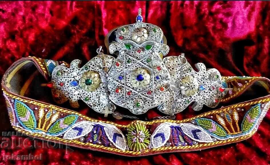 Unique silver filigree belt buckles
