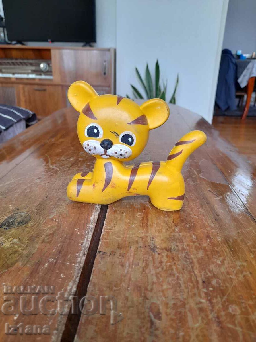 Old rubber toy Tiger
