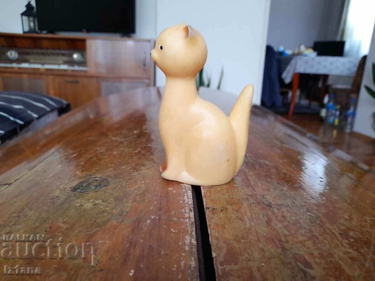 Old rubber toy, kitten, cat with price 10.00 BGN | € 5.11