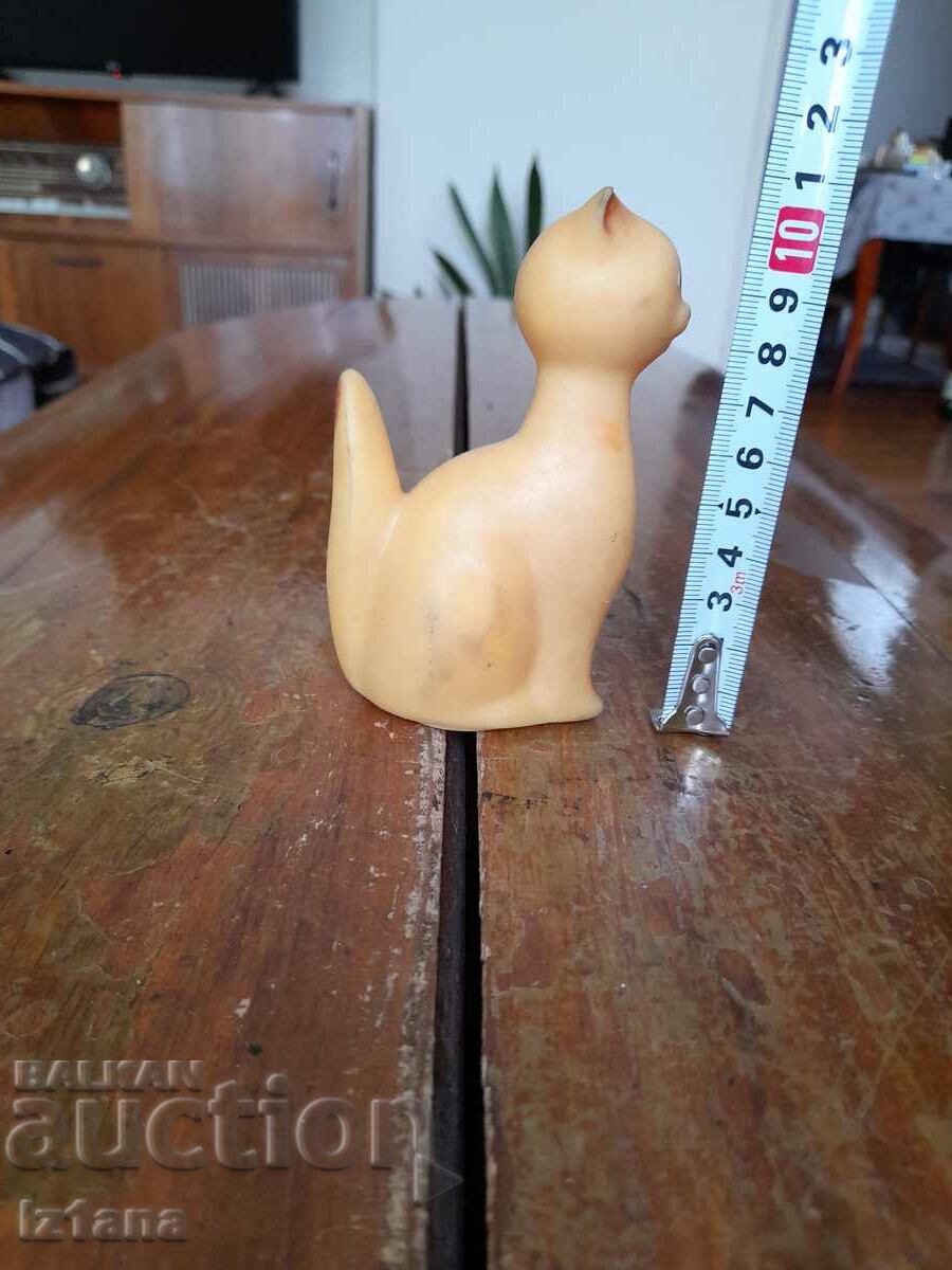 Auction  Old rubber toy, kitten, cat