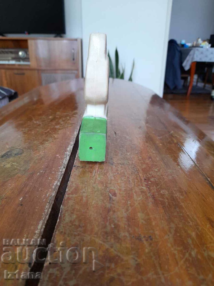 Old rubber toy rabbit with price 10.00 BGN | € 5.11