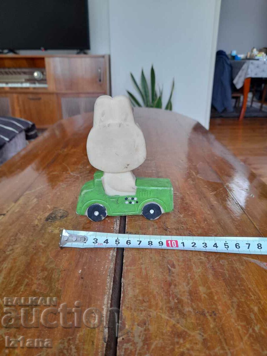Auction  Old rubber toy rabbit