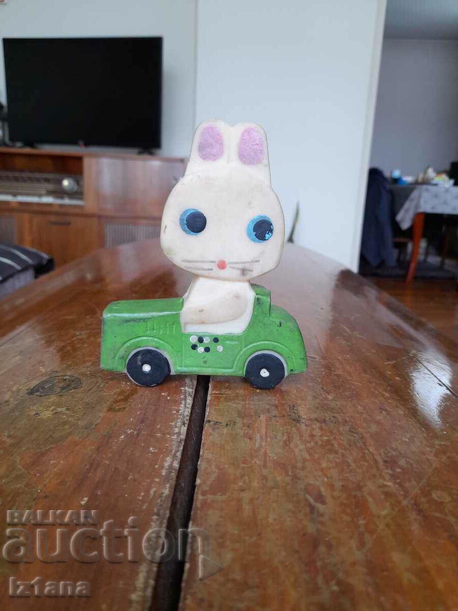 Old rubber toy rabbit