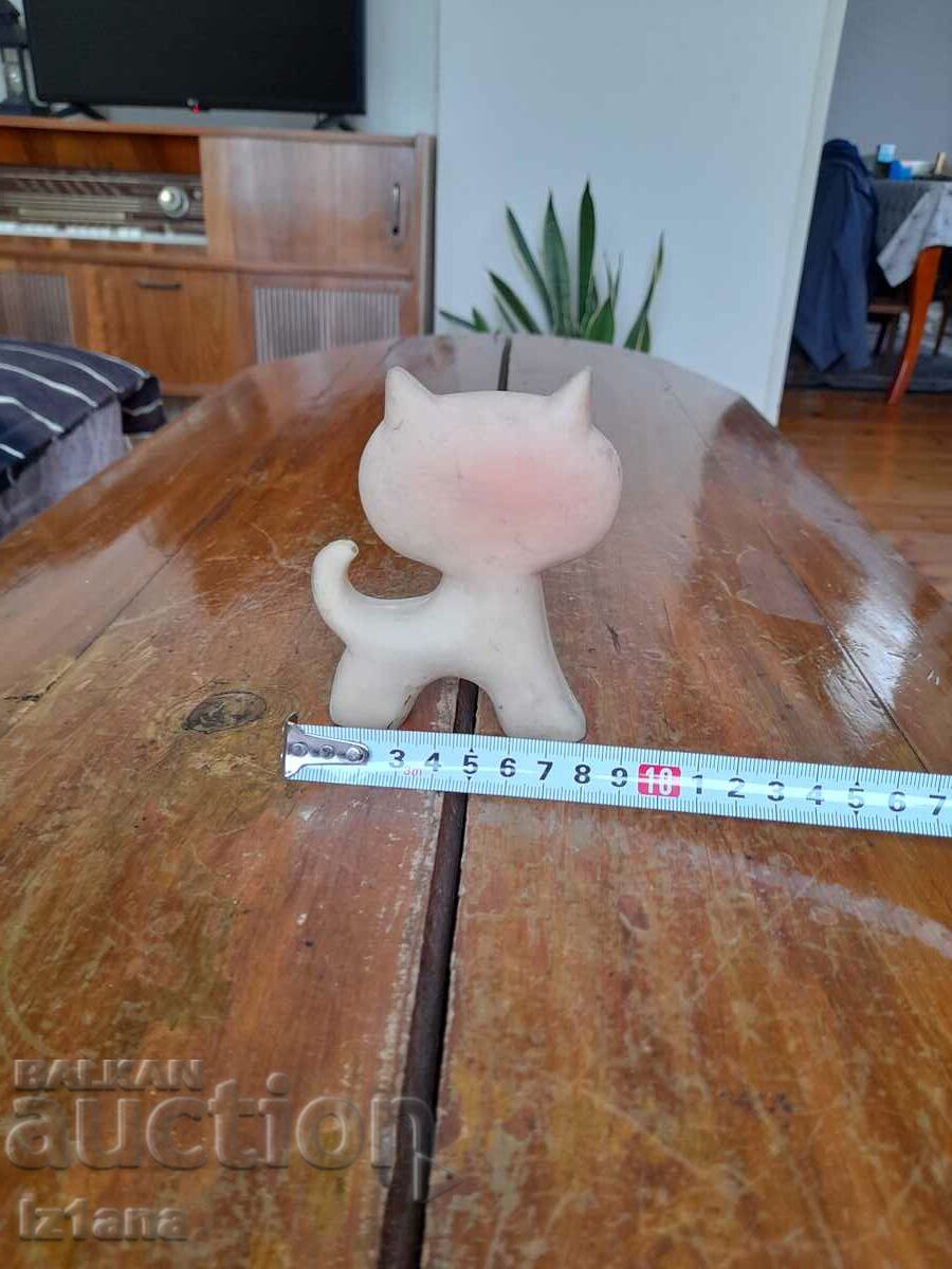 Auction  Old rubber toy, kitten, cat