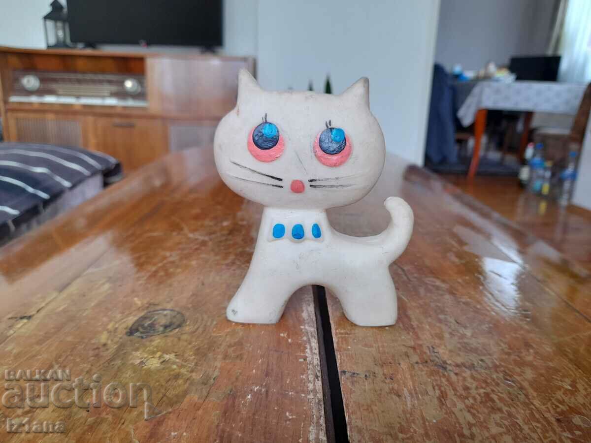 Old rubber toy, kitten, cat