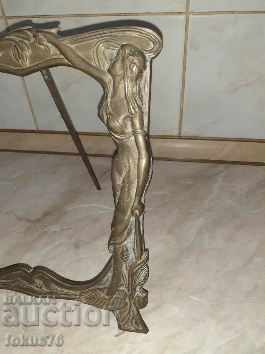 Auction  Old Baroque Bronze Picture Frame - Large