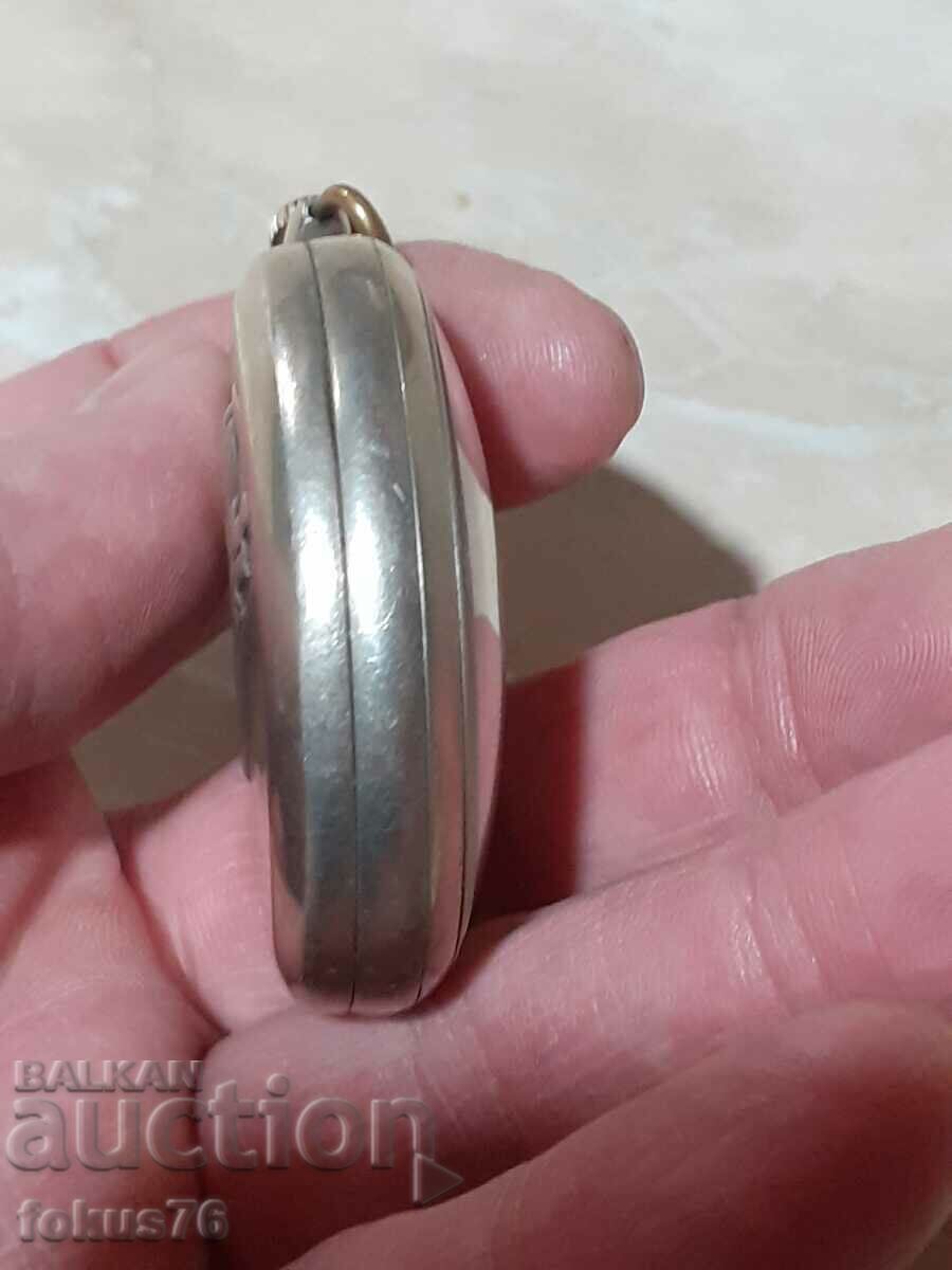 Auction Old Russian pocket watch Lightning with a train Auction Old Russian pocket watch Lightning with a train