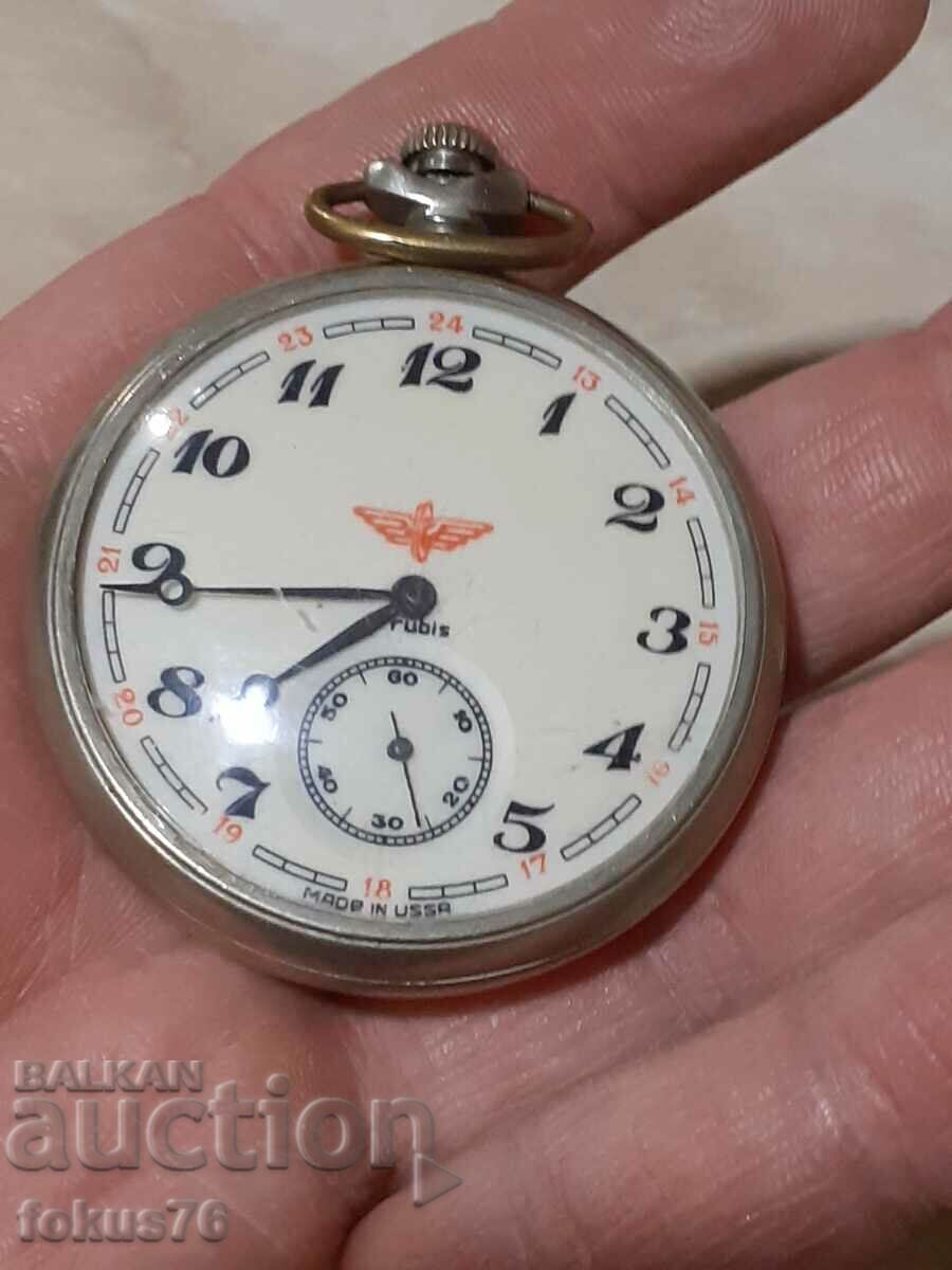 Delivery of Old Russian pocket watch Lightning with a train Delivery of Old Russian pocket watch Lightning with a train