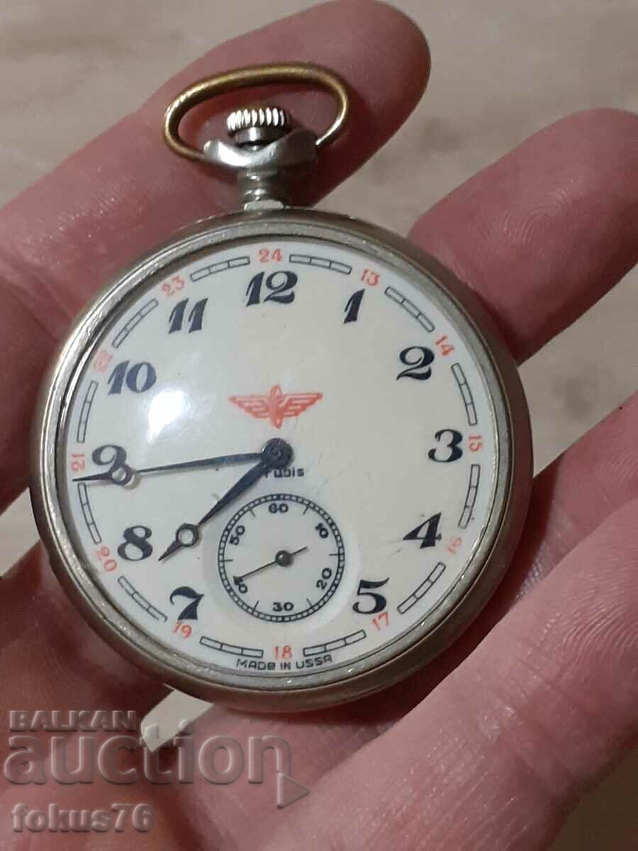 Old Russian pocket watch Lightning with a train - 5 Old Russian pocket watch Lightning with a train - 5