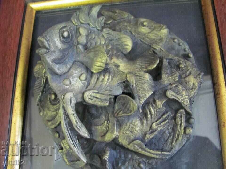 Auction Author's Bronze Panel Dian Georgiev 26x26 cm. Auction Author's Bronze Panel Dian Georgiev 26x26 cm.