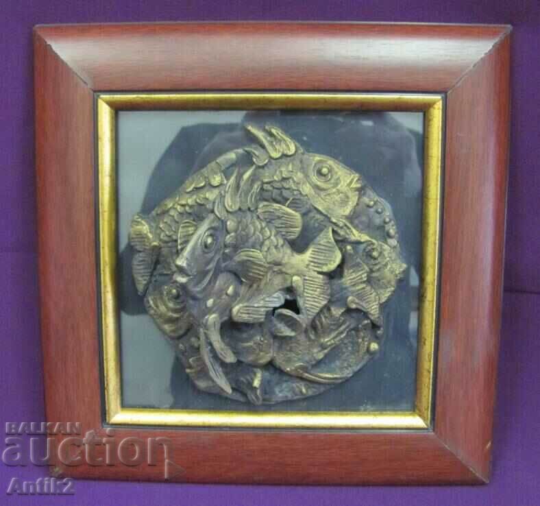 Author's Bronze Panel Dian Georgiev 26x26 cm. - 6 Author's Bronze Panel Dian Georgiev 26x26 cm. - 6